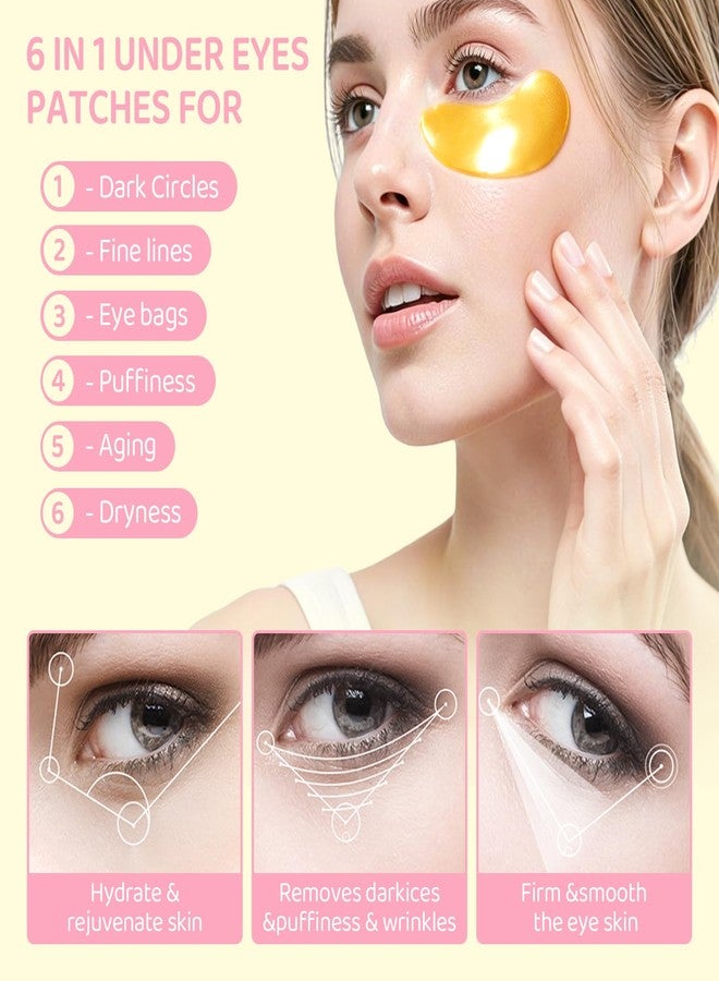 InfiniteRelax 30 Pcs Lip Masks & Eye Masks, 24K Gold Crystal Gel Collagen Eye Pads, Cherry Under Eye Patches for Puffy Eyes, Dark Circles, Wrinkles and Fine Lines, Bachelorette Party Favors, Bridesmaid Gifts - Image 4